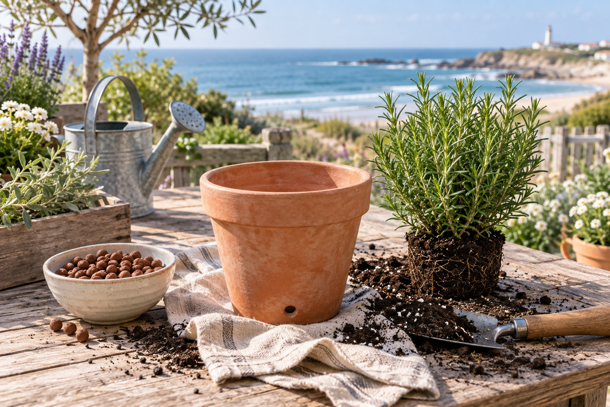 Billes d’argile au fond des pots : le mythe du drainage